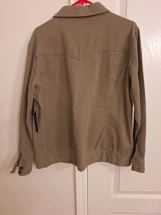 Bill Blass Woman's Jean Jacket in Khaki - Picture 3 of 6